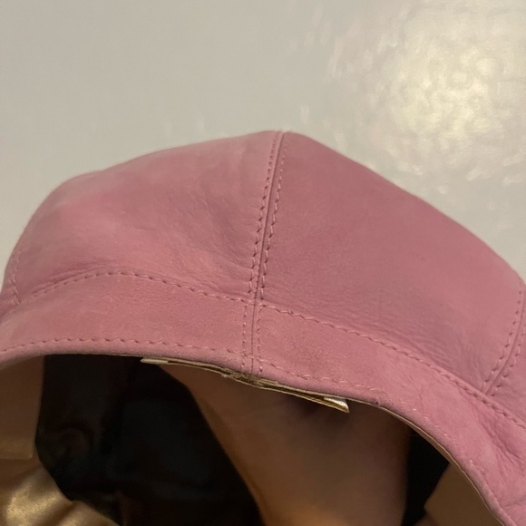 helen kaminski Baby Pink Baker Boy Leather Hat main image 5